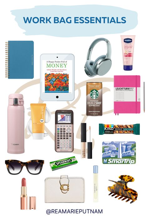 Bag Checklist Everyday, Teacher Purse Essentials, Work Trip Essentials, Job Bag Essentials, Inside Work Bag, First Day Of Work Essentials, Outfit For First Day Of Work, Work Bag Necessities, Essentials For Work Bag