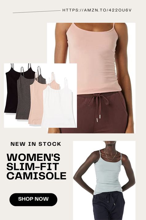 women's fashion, camisole, slim fit, fashion, summer fits, summer essentials Fashion Designer Aesthetics, Fashion Week Aesthetic, Cotton Camisole, Womens Camisoles, Fashion Aesthetics, Trending Fashion Outfits, Amazon Essentials, Summer Fashion Outfits, Fashion Aesthetic