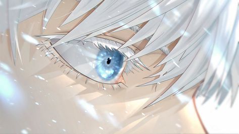 Jujutsu Kaisen Gojo Satoru blue eyes gray hair #1080P #wallpaper #hdwallpaper #desktop Gojo Header, Gojo Satoru Blue, Gojo Banner, Gojo Eyes, Female Gojo, Gojo Wallpaper, Jujutsu Kaisen Gojo Satoru, Eyes Wallpaper, Cute Headers