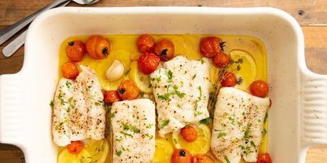 Lidia Bastianich's Baccala Mantecato - Creamy Whipped Salt Cod Recipe Cod Fish Recipes Baked, Oven Baked Cod, Baked Cod Recipes, Cod Fish Recipes, Fish Recipes Baked, Resep Seafood, Fish Dinner Recipes, Diner Recept, Easy Seafood