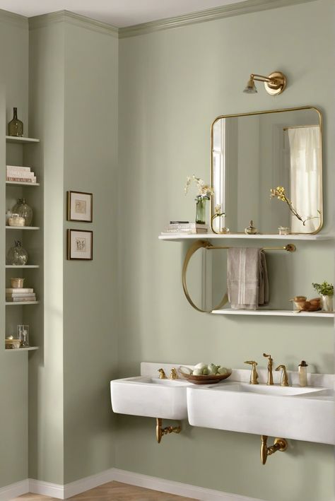 Can I Experience Behr's Broadway Brilliance? Sage Green’s New Stage Unveiled [2024] #Ad #homedecor #homedesign #fixhome #Painthome #interiorarchitecture Bitter Sage Behr, Behr Sage Green Paint Colors, Sage Green Bathroom Walls, Sage Green Paint Color, Sage Green Paint, Oak Bathroom, Just A Dream, Behr Paint, Green Paint Colors