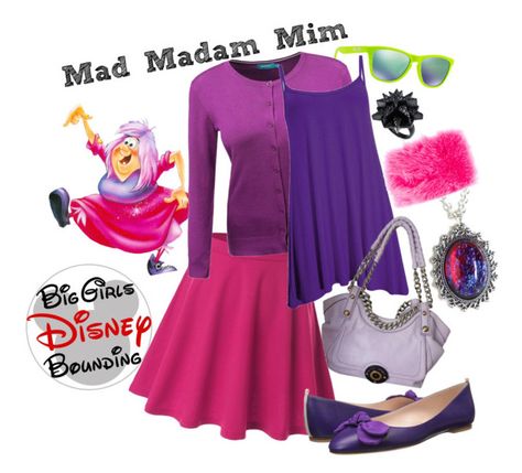 "Mad Madam Mim Plus Size Disney Bounding" by bgdisneybound on Polyvore featuring Oakley, Doublju, SJP, Henri Bendel, Eddie Borgo and Fendi Plus Size Disney Bounding, Mad Madam Mim, Villains Halloween, Madam Mim, Disney Trip Outfits, Plus Size Disney, Disney Bounds, Disney Inspired Fashion, Plus Size Fall Fashion