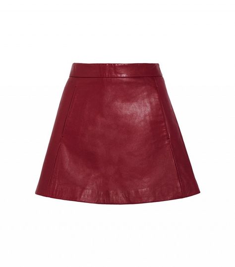 GANNI Leather Mini Skirt California Wardrobe, Red Leather Mini Skirt, Skirt Png, Mini Leather Skirt, Red Leather Skirt, Short Leather Skirts, Leather Miniskirt, Skirts Red, Pocket Skirt