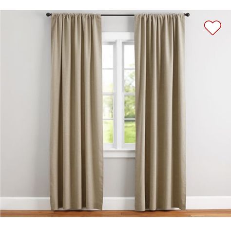 Custom Emery Linen Blackout Curtain - Oatmeal 100x114 New In Package. One Panel New In Package As Part Of Our Best-Selling Curtain Collection, There Are So Many Reasons To Love The Emery Linen/Cotton Rod Pocket Blackout Curtain. With A Soft, Luxurious Drape, It Brings Both Casual Warmth And Refined Style To The Room. The Weave Of The Natural Yarn-Dyed Fibers Creates Dimensional Highs And Lows For Added Depth, While A Blackout Lining Provides Maximum Light Control. Choose The Length And Width You Tan Curtains, Pottery Barn Curtains, Blackout Curtains Bedroom, Linen Blackout Curtains, Pocket Curtains, Flax Fiber, Curtain Length, Drape Panel, Black Curtains