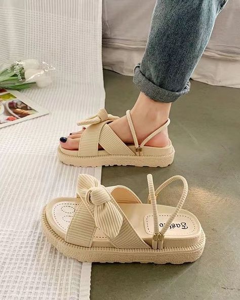 link in bio; Sandias De Tacon Internet Hot Women Shoes Summer Fairy Style 2023New Improve Fashion Student Platform Roman Lady Flat Shoe Original price: PKR 3813.41 Now price: PKR 3813.41 #sandles #aliexpress #fyp #shopping #onlineshopping #viral Estilo Harajuku, Heels Patterns, Summer Fairy, Fairy Style, Bow Women, Flower Sandals, Clog Slippers, Platform Clogs, Fairy Fashion