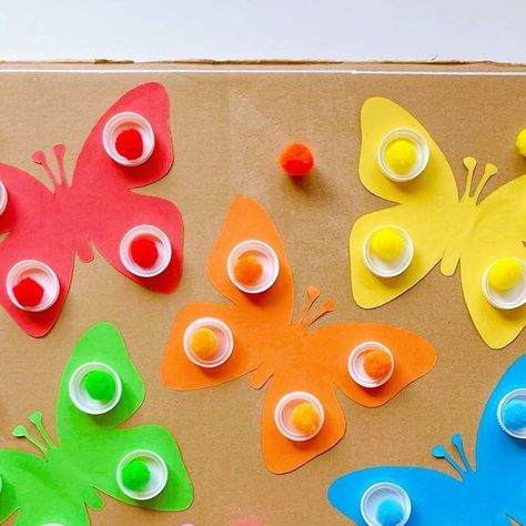 Butterfly Fine Motor Activities, Colour Matching Activities, Butterfly Preschool, Butterfly Colour, Butterfly Games, Colourful Butterfly, Butterflies Activities, Sorting Colors, Matching Activities