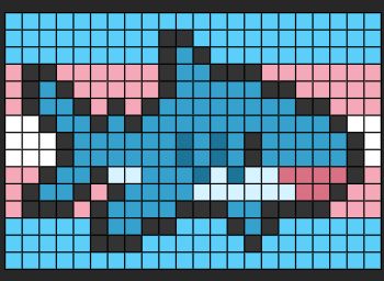 Make it lesbian Nightwing Perler Beads, Indie Pixel Art, Small Minecraft Pixel Art, Perler Bead Patterns Kuromi, Two Color Pixel Art Grid, Shark Kandi Pattern, Perler Beads Bunny, Cult Of The Lamb Perler Beads, Raccoon Perler Bead Pattern