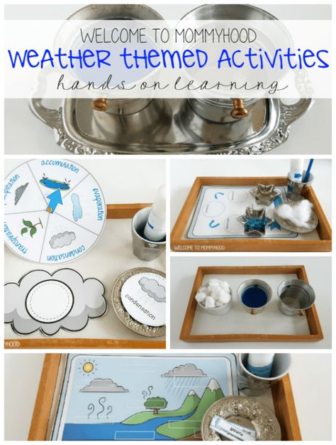 Water cycle for kids: montessori activities #montessoriactivties