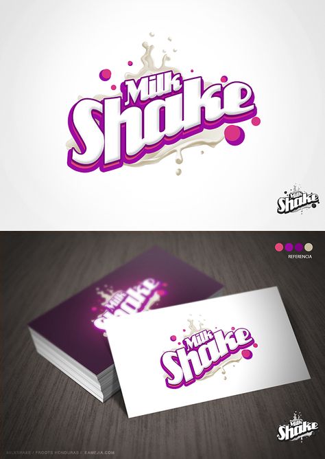 MilkShake Logo by EAMejia Milk Shake Logo Design, Milkshake Branding, Logo Korea, Shake Logo, Chocolate Typography, Smoothie Truck, Milkshake Font, Milkshake Shop, Milk Logo