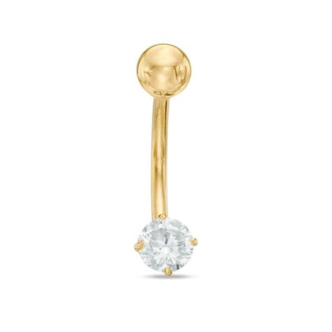 A glittering 5mm cubic zirconia is featured at the focus of this 014 gage curved barbell in 10K gold. Bellybutton Piercings, Grandmother Jewelry, Belly Button Jewelry, Gold Book, Belly Button Piercing, Button Ring, Popular Jewelry, Diamond Watch, Jewelry Inspo