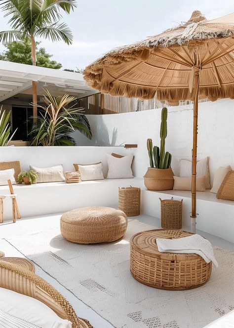 Transform your backyard into the perfect Ibiza Style patio. Small Beach Garden Ideas, Ibiza Boho Interior, Terrasse Ibiza Style, Ibiza Furniture, Ibiza Style Garden, Ibiza Garden, Ibiza Style Interior, Ibiza Home, Small Garden Plans