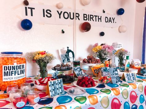 Office Themed Party, Office Birthday Party, Happy Birthday Cat, The Office Show, Birthday Cat, 28th Birthday, Office Birthday, Dunder Mifflin, Cat Birthday