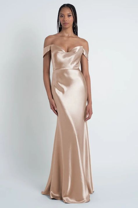 Camilla by Jenny Yoo | Shop Online Now Bias Cut Bridesmaid Dresses, Bias Cut Satin Gown, Fitted Bridesmaid Dresses, Boston Wedding Dress, Jenny Yoo Bridal, Modern Bridesmaid Dresses, Jenny Yoo Bridesmaid, Black Tie Attire, Camilla Dress