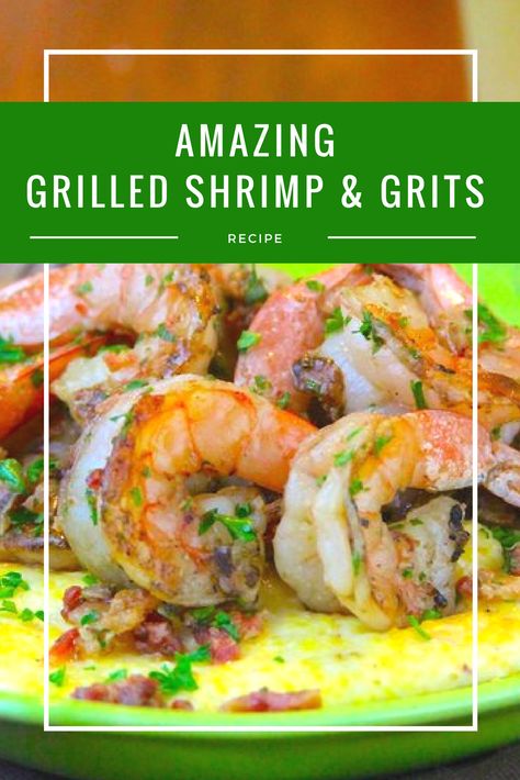 Seafood Entree, Shrimp Grits Recipe, Stone Ground Grits, Shrimp N Grits Recipe, Seafood Entrees, Grits Recipe, Shrimp Grits, Shrimp And Grits, Shrimp N Grits