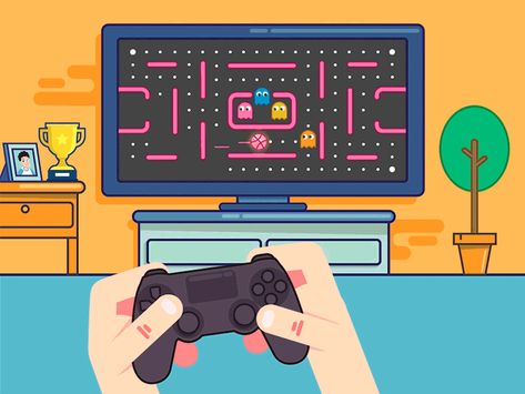 Invite dribbble Gaming Video Ideas, Video Game Animation, Game Over Gif, Video Game Gif, Video Game Illustration, Kawaii Animation, Gif Game, Game Animation, Playground Games