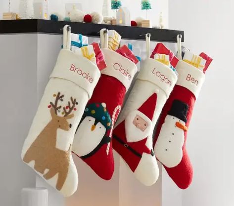 Dit Christmas, Modern Christmas Stocking, Cute Christmas Stockings, Burlap Stockings, Decorated Stockings, Custom Stocking, Felt Stocking, Christmas Stocking Pattern, Felt Ball Garland