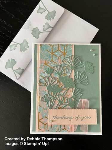 Ginkgo Leaf Cards, Ginkgo Branch, Stampin Up Sympathy Cards, Wreath Cards, Cards Sympathy, Dsp Cards, Ginkgo Leaves, Stampin Up Project, Leaf Cards