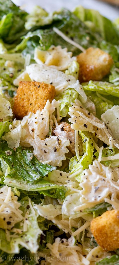 Caesar Pasta Salad, Lettuce Recipes, Caesar Pasta, Recipe Salad, Pasta Salad Recipe, Easy Pasta Salad, Best Salad Recipes, Homemade Salad Dressing, Easy Salad Recipes