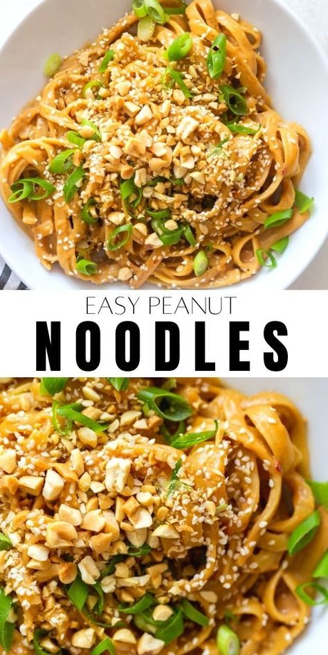 Noodles Recipes, Thai Peanut Sauce, Asian Noodle Recipes, Noodle Recipes Easy, Recipes Asian, Peanut Noodles, Thai Peanut, Asian Inspired Recipes, Peanut Sauce