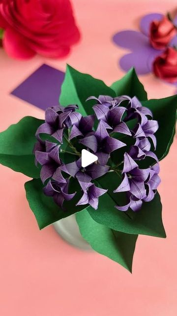 Diy Hydrangea Bouquet, Origami Hydrangea, Diy Hydrangea, Hydrangea Bouquet, Jam Paper, Piece Of Paper, Diy Origami, Paper Envelope, Floral Display