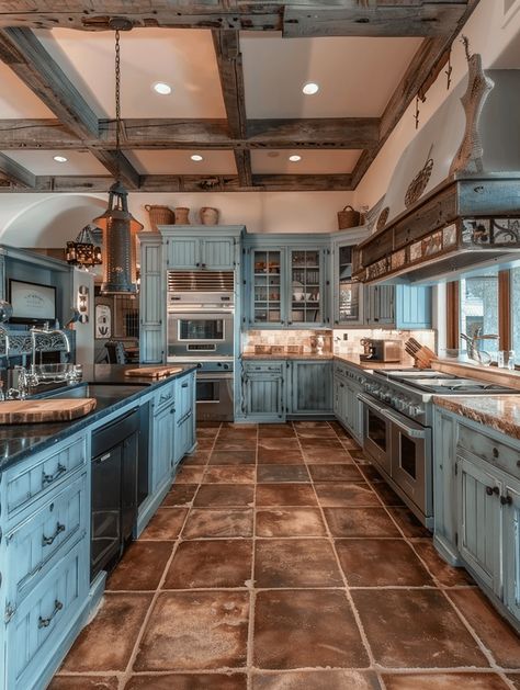 13 Cozy Country Kitchen Ideas Yellow Country Kitchens, Country Kitchen Inspiration, French Country Style Kitchen, Country Kitchen Ideas, Western Kitchen, Farmhouse Kitchen Ideas, French Country Kitchens, Modern Kitchen Cabinet Design, Rustic Modern Kitchen