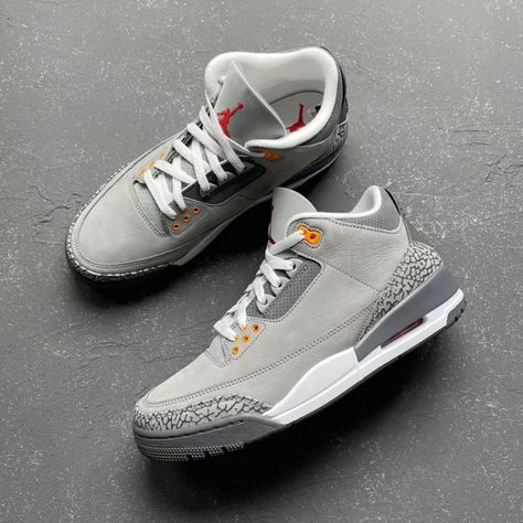 Jordan 3 Cool Grey, Nike Air Jordan Mid, Nike Air Jordan 3, Nike Jordan Retro, Jordan 3 Retro, Air Jordan 3 Retro, Nike Air Jordan Retro, Air Jordan 3, Grey Sneakers