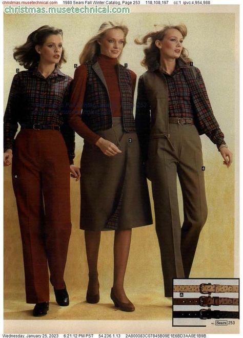 1980 Sears Fall Winter Catalog, Page 253 - Catalogs & Wishbooks 1980s Fall Fashion, 1980s Winter Fashion, 80s Fall Outfits, 80s Fall Fashion, 80s Catalog, Turtle Neck Outfit Women, Fall Outfits Retro, 1980 Clothes, 80s Womens Fashion