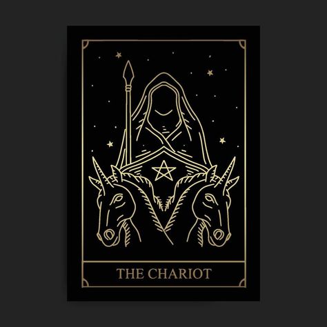 Chariot Tarot Tattoo, The Chariot Tarot Tattoo, Tarot Tattoo Ideas, Chariot Tarot, The Chariot Tarot, Major Arcana Tarot, Tarot Tattoo, Arcana Tarot, Tarot Major Arcana