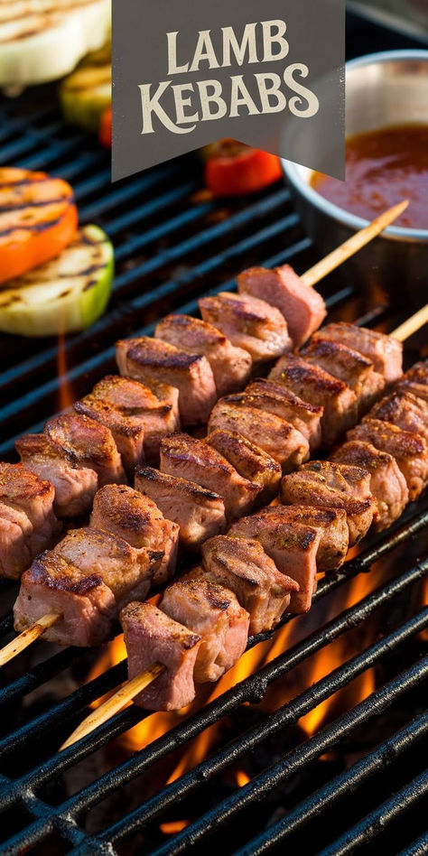 Fire up the grill for these flavorful Lamb Kebabs! Marinated lamb skewered and grilled to juicy perfection. Serve with a fresh salad, warm flatbread, and your favorite dipping sauce! Lion Diet, Lamb Kebabs, Marinated Lamb, Lamb Skewers, Kebab Recipes, Fresh Salad, Grilling Season, Kebabs, Fresh Salads