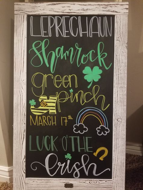 Saint Patrick’s Day Chalkboard Art, St Patrick’s Day Chalkboard Art, St Patricks Chalkboard Art, St Patricks Chalkboard, Fall Chalkboard Art, Chalk Markers Art, Spring Chalkboard, Fall Chalkboard, Markers Art