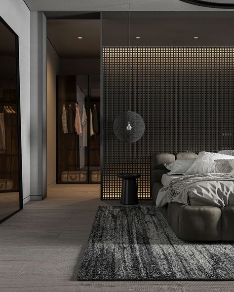 Master bedroom. :: Behance Bedroom Master Modern, Bedroom Interior Design Luxury, Modern Bedroom Interior, Loft Interiors, Bedroom Master, Luxury Bedroom Master, Luxury Bedroom, غرفة ملابس, Modern Bedroom Design