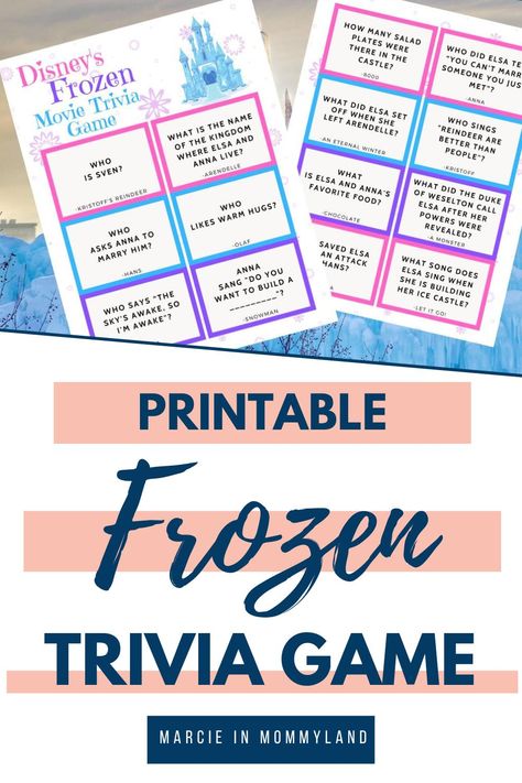 Get ready to test your knowledge and have some fun with our printable Disney Frozen trivia game! Perfect for Frozen-themed parties or just a fun night in with the family, this game is packed with facts about your favorite characters and storyline. Simply download and print out the game! From the Snow Queen Elsa to the lovable Olaf, this trivia game has everything to challenge and delight fans of all ages. Download your own Frozen trivia game today and see who reigns as the ultimate Frozen expert Frozen Scavenger Hunt, Disney Movie Night Dinner, Frozen Games, Movie Night Dinner, Frozen Songs, Disney Movie Night, Play With Friends, The Snow Queen, 4 Birthday