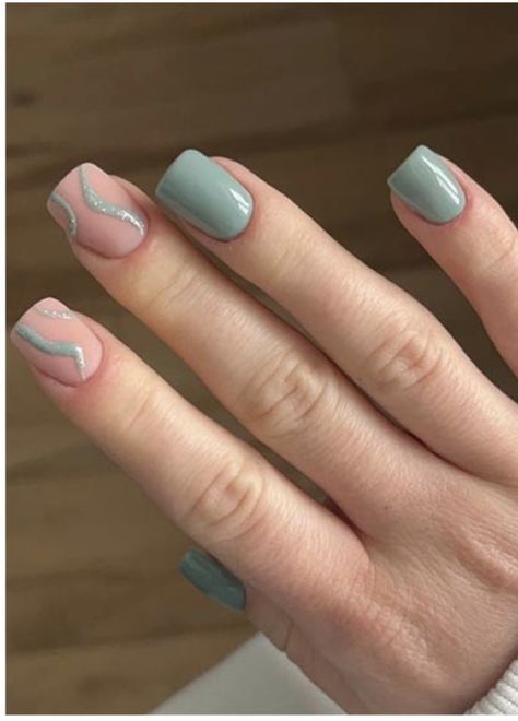 Short nail art sage green Short Nails Sage Green, Nail Art Sage Green, Sage Green Nails Short, Nail Art Sage, French Tip Nails Aesthetic, Sage Green French Tip Nails, Sage Green Nail Polish, Sage Green Nail Designs, Nails Sage Green