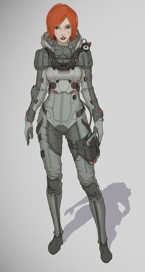 Sztuka Science Fiction, Sci Fi Character Design, Arte Pin Up, Sci Fi Girl, Character Design Cartoon, Sci-fi Armor, Graphisches Design, Female Armor, Gato Anime