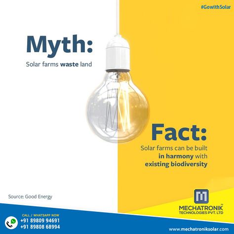 Myth And Fact Social Media Post, Myth Fact Creative Ads, Myth And Fact Design, Solar Creative Ads, Solar Ads, Renewable Energy Design, Myth And Fact, Myth Fact, Advertising Campaign Design