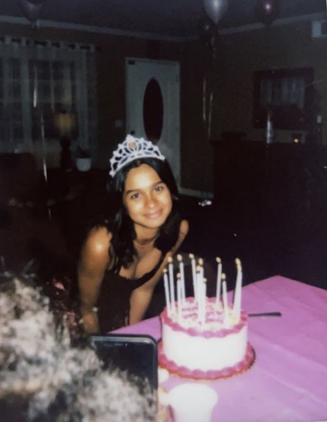 teenage girl, birthday, tiara, aesthetic, pink Crown, Candles, Cake, Birthday