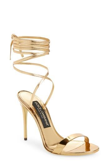 Dolce & Gabbana 2022 Shoes, Luxury Heels, Strappy High Heels Sandals, Gold Heels, Lace Up Sandals, Footwear Design Women, Moda Fashion, High Heel Sandals, Designing Women