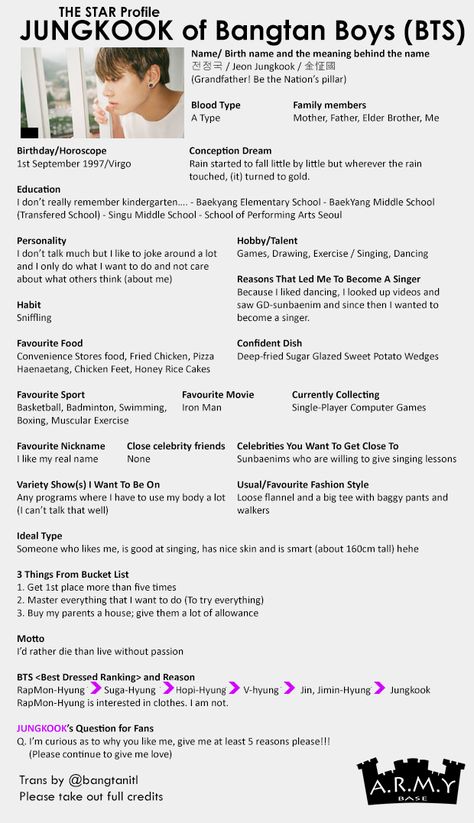 kookie profile FINAL Jungkook 3/4 Profile, Jeon Jungkook Profile, Jungkook Sign, Jungkook Handwriting, Profile Jungkook, Jungkook Profile, Bts Name, Bts Facts, Bts Lyric