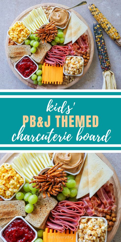 #AD: If you’re looking for different charcuterie board ideas, check out this fun charcuterie board theme. This kid-friendly charcuterie is inspired by the kid-approved PB&J sandwich. It’s great for a play date, a party, or even as a lunch charcuterie. Even though this was planned as a charcuterie for kids, don’t be surprised if the adults want to get in on the action, too. Click or visit FabEveryday.com for instructions and to learn more about the #watergrows initiative. #texascorn #NRCSTexas Different Charcuterie Board, Board Platter Ideas, Different Charcuterie Board Ideas, Charcuterie For Kids, Lunch Charcuterie, Kids Charcuterie Board, Fun Charcuterie Board, Charcuterie Food, Pj Masks Birthday Party