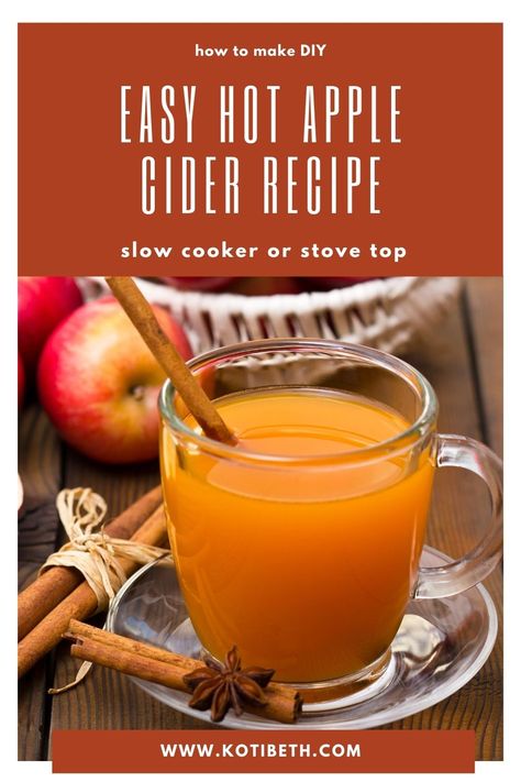 Easy Hot Apple Cider Recipe, Easy Hot Apple Cider, Hot Apple Cider Recipe, Hot Spiced Cider, Cider Recipes, Apple Cider Drink, Mulled Apple Cider, Halloween Snacks For Kids, Cider Drinks