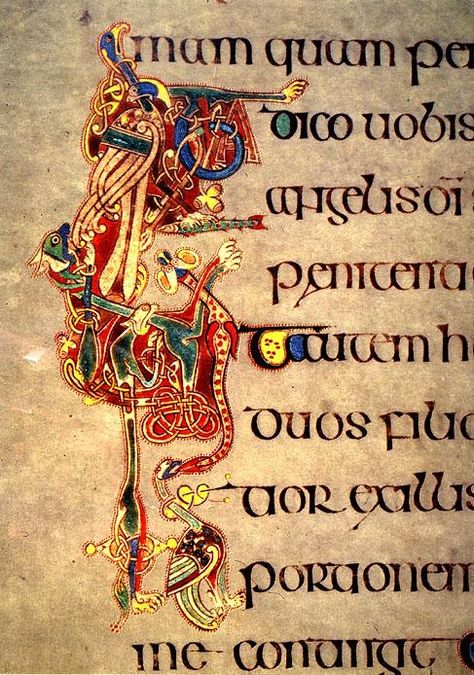 The Book Of Kells, Illustrated Manuscript, Book Of Kells, Ancient Books, Book Of Hours, Medieval Manuscript, Illuminated Letters, Celtic Art, The Middle Ages