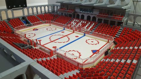 Lego Hockey, Lego Stadium, Lego F1, Lego Sports, Table Hockey, Stadium Architecture, Lego Buildings, Sports Scores, Amazing Lego Creations