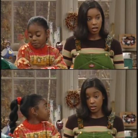 Zaria Peterson, Reagan Gomez 90s, Reagan Gomez, Straightened Hairstyles, 00’s Fashion, Black Sitcoms, Air Style, Chocolate Cosmos