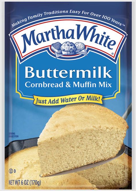 Buttermilk Cornbread - Martha White Martha White Mexican Cornbread Recipe, Easy Buttermilk Cornbread Recipe, Buttermilk Cornbread Muffins, Easy Buttermilk Cornbread, White Cornbread, Sweet Cream Corn, Yellow Cornbread, Mexican Cornbread Recipe, Cream Corn Casserole