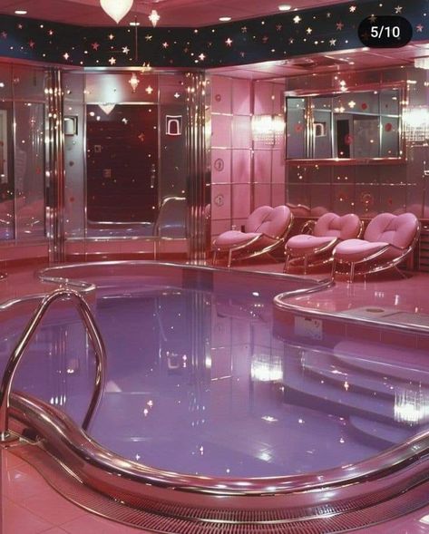 Dream Space Architecture, Chaos Dreamland, 80s Interior, Dream Bedroom Inspiration, Indoor Swimming Pool, Free Move, Deco Rose, Dream Apartment Decor, Dream House Rooms