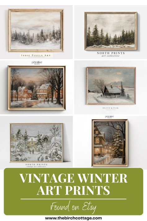 Free Vintage Winter Printables, Vintage Winter Prints, Free Printable Winter Wall Art, Vintage Winter Illustration, Free Winter Printables, Free Christmas Printables Vintage, Vintage Winter Art, Free Art Printables, Winter Printables Free