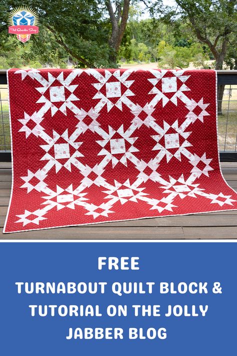 It’s time to bring you another Classic & Vintage Series pattern release, this time with the Turnabout Quilt, inspired by the Turnabout T block from the 1930s! This series takes traditional quilt blocks and adds a modern twist. Keep reading for all the details on this new vintage-inspired quilt and the FREE Quilt Block Pattern. Turnabout Quilt Pattern, Quilting Essentials, Traditional Quilt Blocks, Valor Quilts, Quilting Books, Heart Quilt Pattern, Two Color Quilts, Quilt Pattern Download, Quilt Block Patterns Free