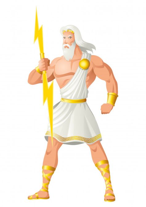 Zeus, el padre de los dioses y los hombr... | Free Vector #Freepik #freevector #icono #caracter #dibujos-animados #arte Zeus Father, Zeus Greek, Zeus God, Zestaw Ikon, God Sticker, Illustration Series, Ben Drowned, Roman Gods, Man Vector