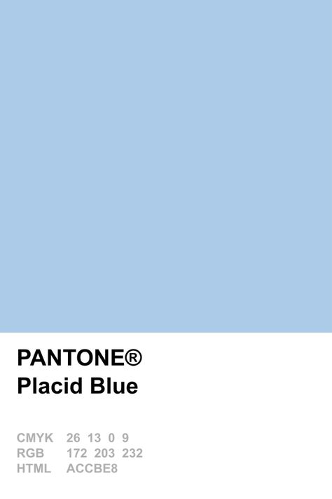 Pantone 2014 Placid Blue Pantone Azul, Pantone Paint, Pantone Cmyk, Blue Pantone, Pantone Colours, Neon Pastel, Pantone Palette, Pantone Colour Palettes, Coastal Blue