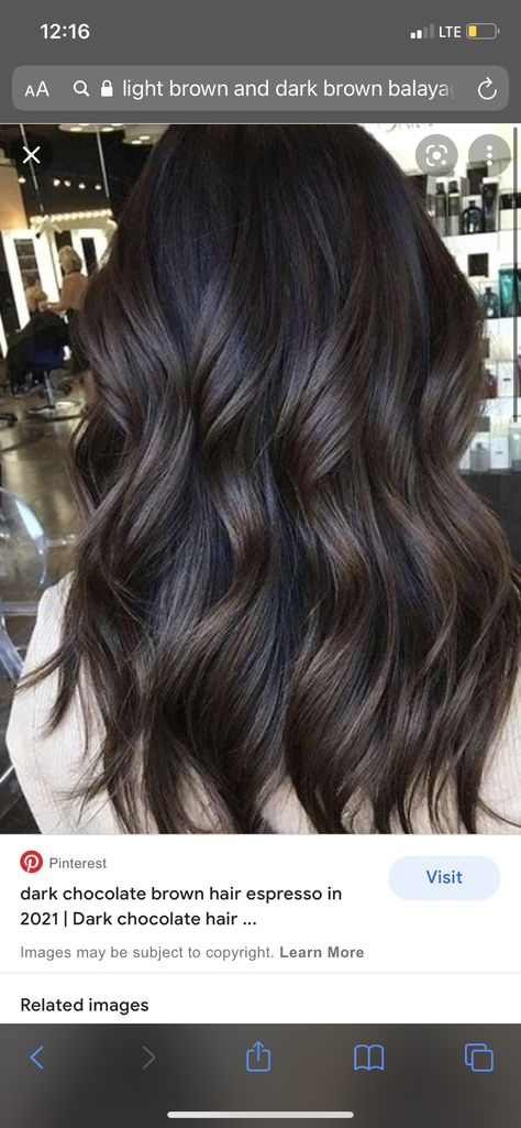 Baylage On Dark Hair, Subtle Balayage Brunette, Hair Melt, Brown Hair With Lowlights, Babylights Hair, Dark Chocolate Hair, Dark Chocolate Brown Hair, Black Brown Hair, Black Hair Balayage